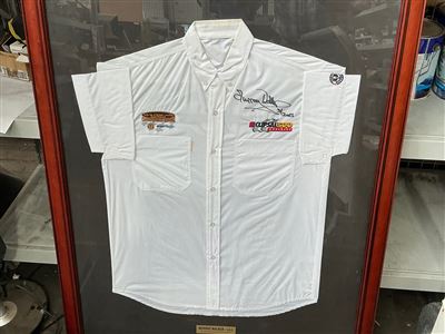 Murray Walker Signed "Clipsal 500 Adelaide" Framed Shirt "An Iconic Piece of Memorabilia Ever Sold" Thumbnail