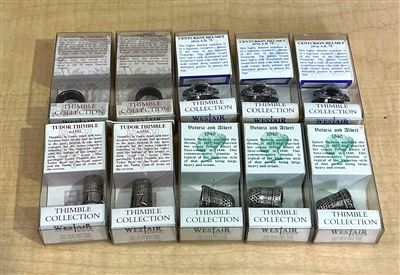 Westair "Thimble Collection" Boxed Reproduction Thimbles (Qty 10) Thumbnail