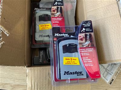 Wall Mount Lock Box - Key Storage- Quantity of 4 Thumbnail