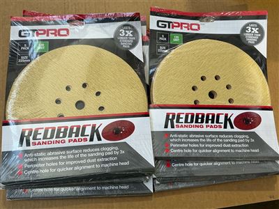 Sanding Pads -225 mm / 120 Grit - Quantity of 9 Packs of 5 Thumbnail
