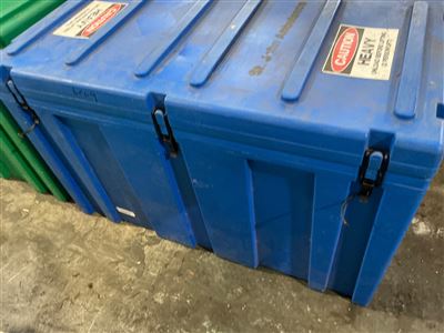 Plastic Lidded Large Storage Box - 1100 x 550 x 670 mm H (Blue ) Thumbnail