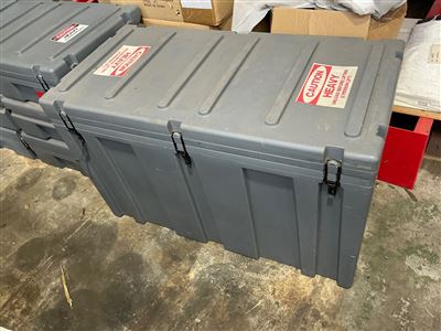 Plastic Lidded Large Storage Box - 1100 x 550 x 670 mm H (Grey  ) Thumbnail