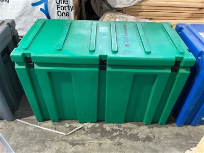 Plastic Lidded Large Storage Box - 1100 x 550 x 670 mm H (Green ) Thumbnail