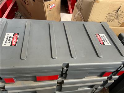 Plastic Lidded Low Height Storage Box - 1100 x 550 x 220  mm H (Grey  ) Thumbnail