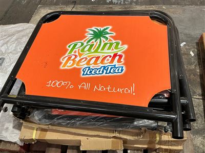 Cafe Barriers - Set of 9 Palm Beach Ice Tea ( 7 @ 1 Metre and 2 @ 2 Metre x1 M Thumbnail