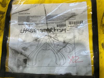 Interior Inflatable Star Fish, White, Lycra, 4.4m, Quantity of 2 Thumbnail