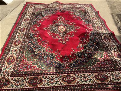 Floor Rug -- Floral Pattern - Made In Egypt - Size 2400 X3300 mm  (Collect From Greenfields ) Thumbnail