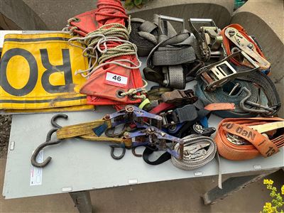 Quantity.Of Truck Tie Downs , Safety Bunting  (Collect From Greenfields ) Thumbnail