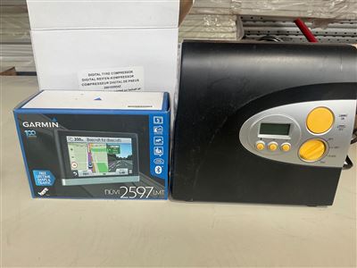 Digital Tire Compressor 12 V and A Garmin Navigation Unit Thumbnail