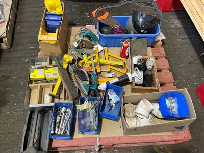 Quantity of Shed Hardware , MAKITA Planer and Circ Saw - Sold As Is Thumbnail