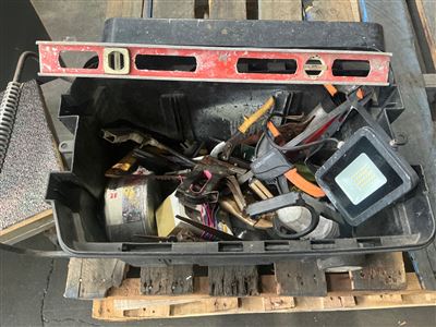 Plastic Tool Box with Tools - Thumbnail