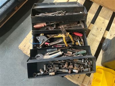 Cantilever Tool Box of Spanners etc. Thumbnail