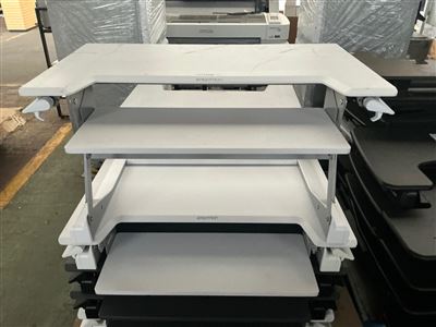 Ergotron Deskalator Sit Stand Desk White, 950 x 700 x 500 Raised Height, Sold Per Each Thumbnail