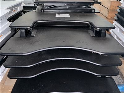 Varidesk Deskalator Sit Stand Desk Black, 890 x 760 x 440 Raised Height, Sold Per Each Thumbnail