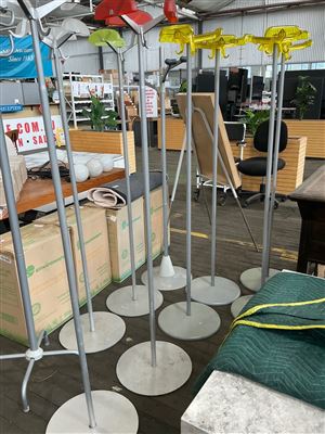 Metal Hat/ Coat Stand, 1700 High, Various Colour Tops,  Sold Per Each Thumbnail
