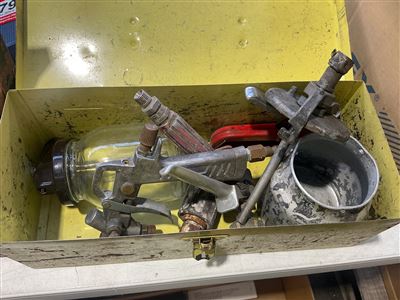Quantity of 2 Tool Boxes with Spray Gun Parts Thumbnail