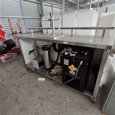 Stainless Steel Mobile Bar- Approx 2 Metres Wide - - Manitowoc Beverage Temprite System-With Beer Taps - Sold As Is I - Not Tested ( Collect From Victor Harbor ) Thumbnail