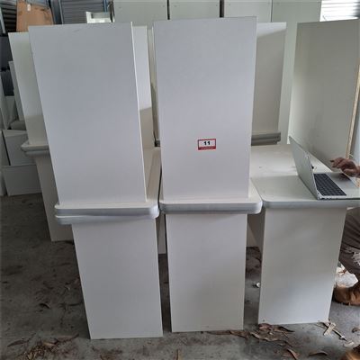 White Melamine Training Tables - Quantity.of 12  ( Collect From Victor Harbor ) Thumbnail