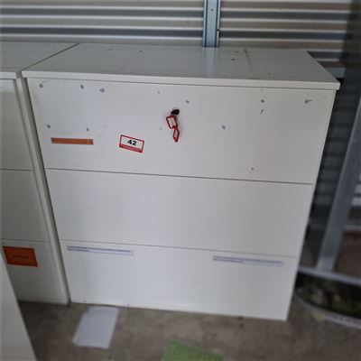 Steel 3 Double Width Drawer Filing Cabinet   -( Collect From Victor Harbor ) Thumbnail