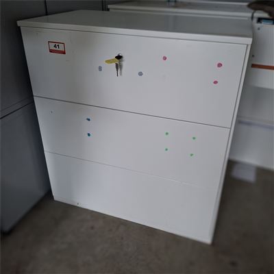 Steel 3 Double Width Drawer Filing Cabinet   -( Collect From Victor Harbor ) Thumbnail