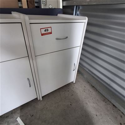 White Melamine File / Storage Pedestal -  -( Collect From Victor Harbor ) Thumbnail