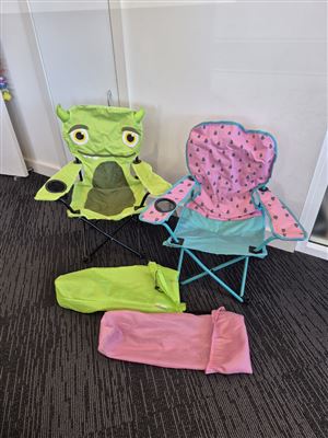 Quantity.of 2 Childrens Folding Camp Chairs  (Collect From Greenfields ) Thumbnail
