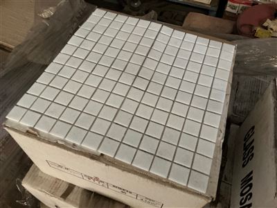 Glass White Mosaic Tile, 300 x 300, 40 Per Box, 4.12m², 19 Boxes, 78.28 SQM Approx. IRP $3,914 Thumbnail