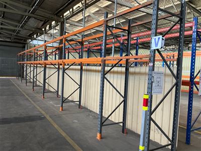 Pallet Racking, Dexion-6 Full Size Bays  & 2 Half Bays - Overall Length 8.9 M Approx  3 Metre H Thumbnail
