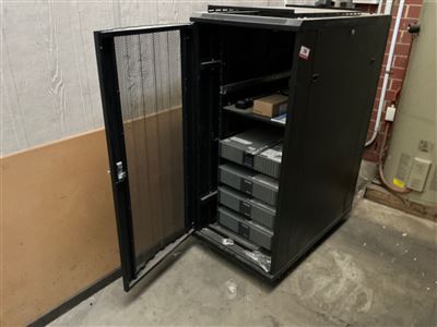 Socomec Netys RT 5000VA UPS with 3 Battery Modules in Rack Cabinet Thumbnail