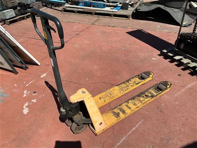 Narrow Pallet Jack , Yellow Thumbnail