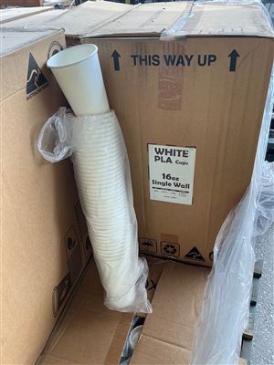 Coffee Cups - 16 Oz. PLA-Single Wall -  Carton of 1000/ No Lids Sold Per Carton Thumbnail
