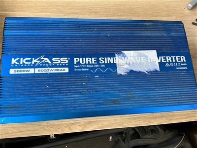Kickass Pure Sine Wave Inverter - Input 12 V / Output 240 v3000 W -6000 W Peak - Thumbnail