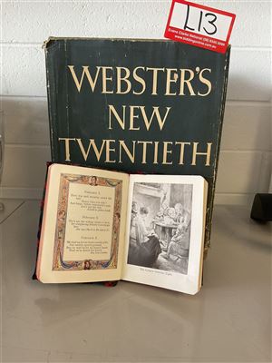 Webster 20th Century Doorstop Dictionary And Pictorial Birthday Book 1928 Thumbnail