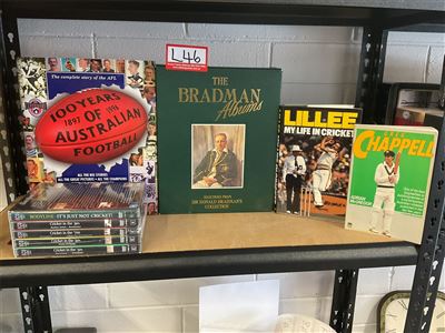 The Bradman Albums, 100 Years Of Footy, Lillee Autobiography And Greg Chappell Plus Cricket DVDs Thumbnail