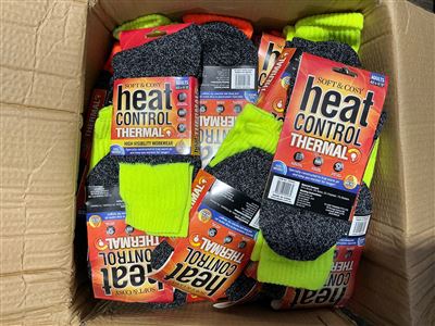 Workwear Socks -Carton of 48 - Heat Control - Fluro Orange/Pink / Yellow Thumbnail