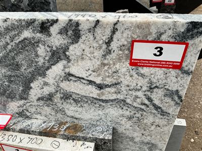Granite Slab, White/Black, 1940 x 960 x 30mm approx. Thumbnail