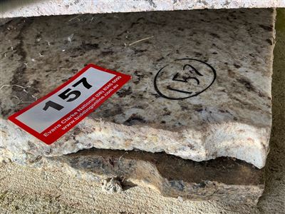 Granite Slab, Cream/Black, 1900 x 350 x 30mm approx. Thumbnail