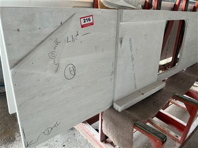 Kitchen Bench Top - White - AMBASSADOR - with Sink Cutout - 2500 x 600 mm Thumbnail