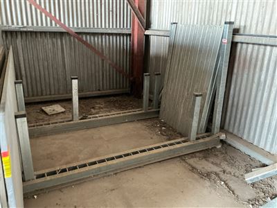 Galv. Steel Slab Sock Racks - Quantity of 3 @ 3 Metre Long  x 1350 mm Thumbnail