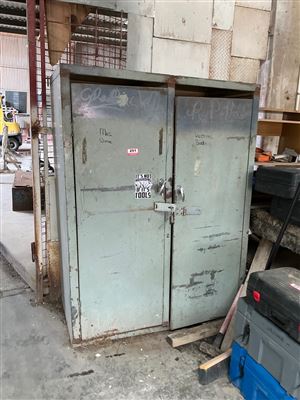 Steel 2 Door Shed Storage Cabinet - 1400 x 720 x 1850 mm Thumbnail