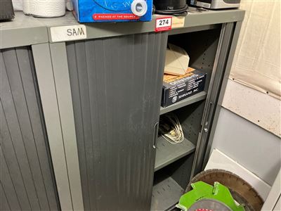 Tambour Filing Cabinet - 900 x 500 x 1300 mm H Thumbnail