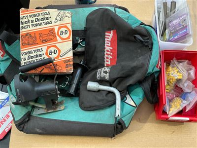 Makita LXT Canvas Tool Bag with Electrical Connectors , Jigsaw Attachment etc. Thumbnail