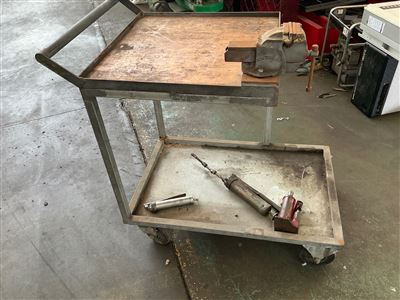 Mobile Workbench Trolley -  with Vice On -850 x 600 x 900 mm H Thumbnail