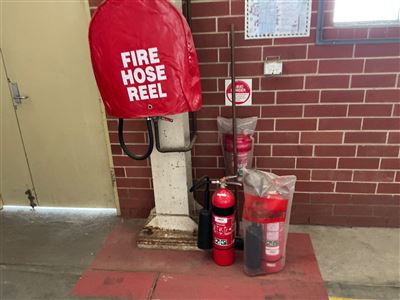 Fire Hose Reel and 3 Fire Extinguishers Thumbnail