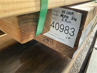 290 x 45, H3 LOSP Treated Pine, MGP10, Mixed Lengths, 6.9 Lin Metres Total PK# GW640983 Thumbnail