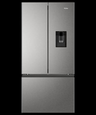 Haier 509L 500 Series French Door Refrigerator Freezer with Non-Plumbed Water Dispenser, Satina, Model Number: HRF510FHS - RRP $1,799 Thumbnail